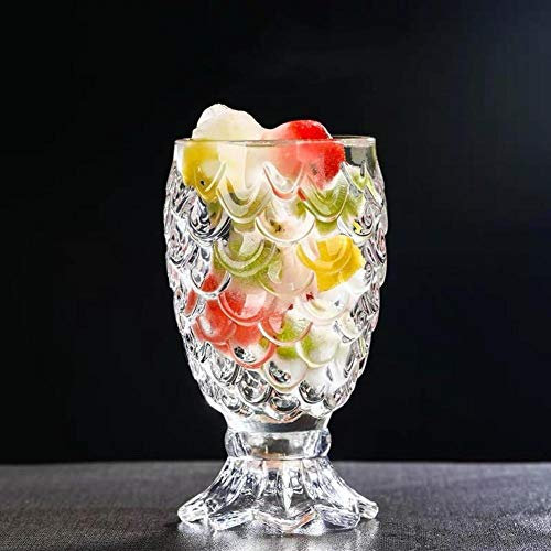 WIPPWER Vaso de Cerveza en Relieve en Forma de piña, Vaso de Whisky, Vaso de Boda, Vaso de Vino, Vaso de Agua, Copa de Vino(B)