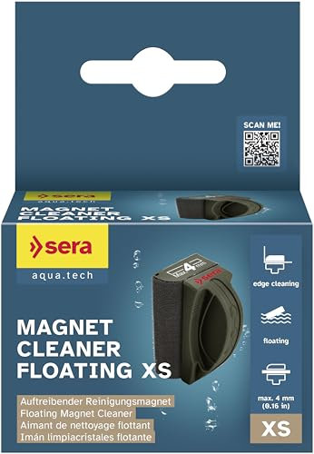 sera Magnet Cleaner Floating XS 4 mm Glass | auftreibender Reinigungsmagnet | schwimmender Algenmagnet fürs Aqurium
