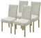 Foeska Lot de 4 Housses de Chaise Élastiques Lavables, pour Maison, Banquets et Restaurants (Beige)