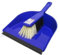 Dustpan and Brush Set with Rubber Edge Blue