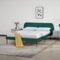 [en.casa] Bett Porvoo 140 x 200 cm Doppelbett Bettgestell mit Kopfteil Bezug aus Samt Holzbett max. 220 kg Polsterbett mit Lattenrost Dunkelgrün