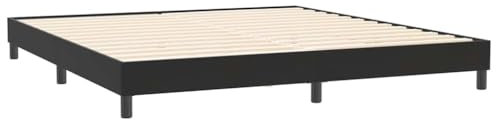 vidaXL Cadre de lit sans Matelas Noir 200x210 cm Velours, lit, sommier, lit en Velours, Meuble de Chambre à Coucher, lit Double, lit rembourré