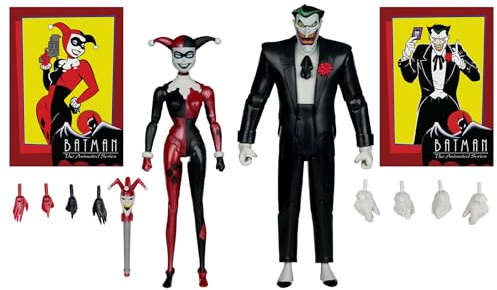 McFarlane Toys - Batman: The Animated Series Harley Quinn and The Joker (Mad Love 2 Pack) 6in Action Figures Gold Label