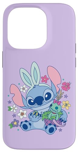 Disney Lilo & Stitch Cute Easter Bunny Stitch and Scrump Case for iPhone 14 Pro
