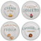 Set 4 Piatto dessert 19 cm in porcellana new bone China, Le Travisate