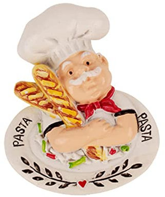 Imán de resina 3D para nevera, diseño de chef italiano francés