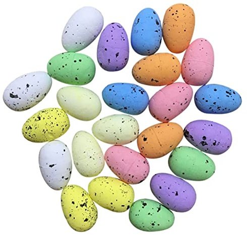 FONDOTIN 200 StüCke Farbige Miniatur Schaumostereier FüR Ostern DIY Eierdekoration Osterei Simulation Spielzeug FüLlung FüR Festliche Wohnkultur Und Foto Requisiten