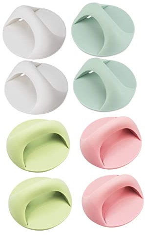 Lurrose 8 Stück Multifunktionale Klebende Türgriffe Stick on Schrankknöpfe Ohne Bohren Selbstklebend Für Schrank Schubladenzubehör