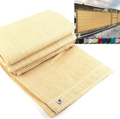 OTIGA Brise Vue pour Balcon 1.5x15m,Brise-Vue pour Balcon Couverture de confidentialité Écran Jardin,Légèrement Transparent,UV Résistant Clôture en Maille,Pare Vue Soleil Ombrageant Clôture,Jaune