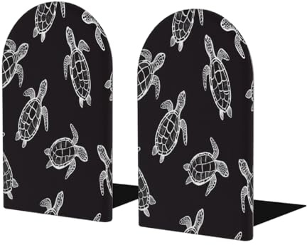 Fermalibri in legno, a forma di tartaruga marina, antiscivolo, per libri pesanti, fermalibri decorativi per ufficio, casa, scuola