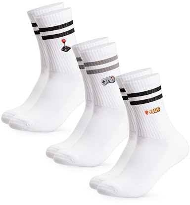 Occulto Damen & Herren Motiv Tennissocken 3er Pack (Modell: Rio), Statement Tennis Socken