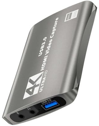 Carte de capture vidéo 4K 60fps USB3.0 avec port de 3,5 mm pour le streaming en direct, appareil photo HDTV