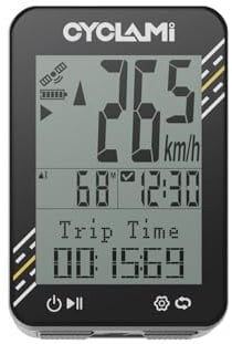 CYCLAMI Fahrradcomputer Wireless – 5-Satelliten-GPS-Fahrradtacho und Kilometerzähler – 2,4-Zoll-Display, auch bei Sonneneinstrahlung gut lesbar – 20 Stunden Akkulaufzeit – Wasserdicht gemäß IPX7