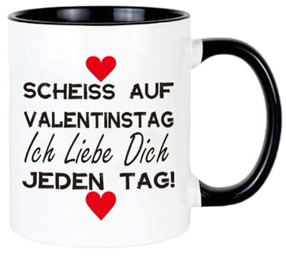 Scheiss auf Valentinstag,valentinstag tasse geschenk für sie,valentinstag lustige geschenk für ihn,Geschenke für Frauen Freundin,Perfekte Valentinstagsgeschenk für Männer Freund Freundin