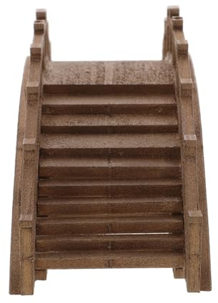 Artibetter Figurine Pont en Bois en Arc Moyen Décoration Miniature pour Jardin Japonerie Accessoire Micro-Paysage en Bois Naturel Décor Extérieur pour Mini-Jardin Pont de Jardin