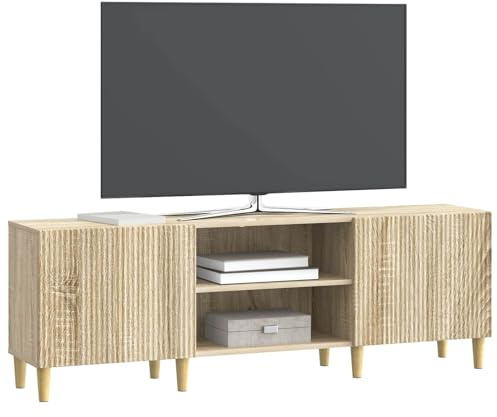 vidaXL TV-Schränk Sonoma-Eiche 150 x 31 x 50 cm Holzwerkstoff, Wohzimmer, Vintage Möbel, rechteckiger TV Stand, Multimedia Aufbewahrung, moderner Schrank, stylischer Organizer, Deko