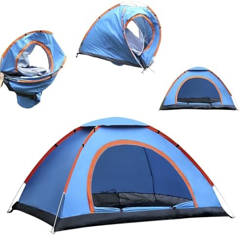 Pop Up Zelt 2 Personen Wasserdicht, Automatisches Camping Zelt, Winddicht Campingzelt, Ultraleicht Wurfzelt 2 Mann für Strand, Outdoor, Reisen, Wandern, Angeln