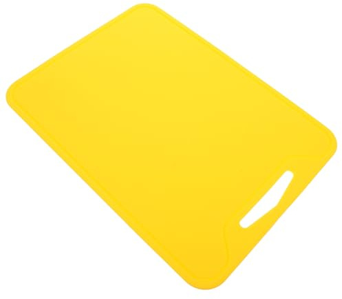 TOPPERFUN Planche à Découper Planche à Découper Antidérapante Jaune Portable et Pliable en Silicone pour Fruits et Poissons, pour Usage Extérieur et Domestique