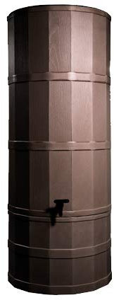 Quercia marrone 200L litri torre per acqua piovana kit con supporto, deviatore e rubinetto