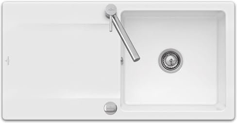 Villeroy & Boch Siluet 60-3336 02 R1 Weiß (alpin) Keramikspüle Excenterbetätigung