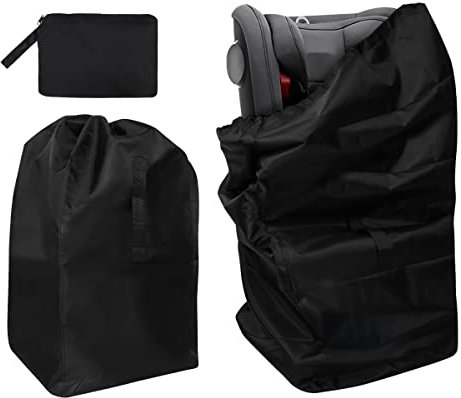 Yuccer Infant Car Seat Travel Bag, Gate Check Travel Bags Protector with Strap for Airplane(Black)