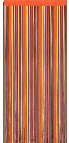 SIDCO Streifenvorhang Türvorhang Fliegenvorhang Fadenvorhang Kunststoff orange 90x200