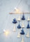 Makramee Wandbehang mit Quasten Natur Creme blau Deko Boho Ethno Vintage Skandinavisch
