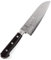 Syosaku Japanese Multi Purpose Chef Knife Shaded Damascus VG-10 16 Layer Black Pakkawood Handle, Santoku 6.5-inch (165mm)