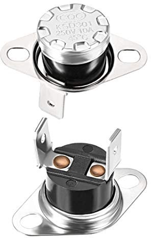 sourcing map 2 Stück Temperaturschalter Thermostat 45 ° C 10A Normalerweise geschlossen NC de