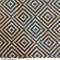 Kt KILOtela - Halbpanama Dekostoff - Digitaldruck - 280 cm breite - Meterware ab 0,5 m - Preis gilt für 0,5 m | Raute - Blau, Beige