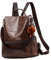shepretty Damen Rucksack Anti Diebstahl Umhängetasche Multifunktions Schultaschen,6766Kaffee.