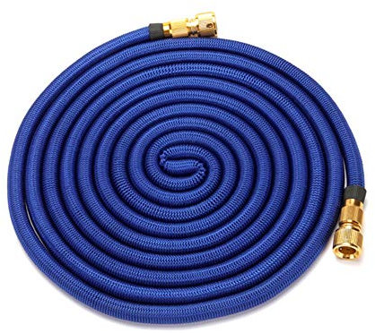 Gartenschlauch Flexischlauch Wasserschlauch, Flexible Dehnbarer Flexischlauch Mit Rostfreien Massiv Messinganschlüssen Für Die Gartenarbeit (Blau,TPE 5 M, Wasser einspritzung 15 M)