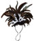 W WIDMANN MILANO Party Fashion 66011 - Federhaarreif Copacabana, Schwarz/Weiß, Brazil, Samba, Kopfschmuck, Accessoire, Mottoparty, Karneval