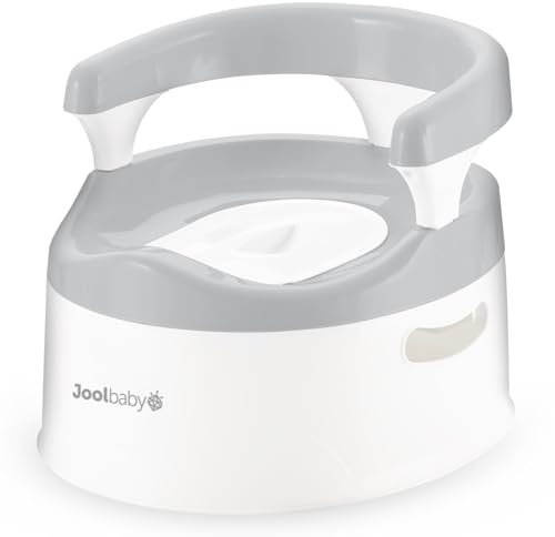 Jool Baby Potty Chair for Toddler Toilet Training - Splash Guard & Back Support (Grey)