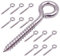 Confezione da 12 viti a occhiello, in acciaio inox 304, resistenti, per sedia a dondolo, ambienti interni ed esterni, autofilettanti, 8,1 cm