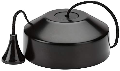 FOXCUP 2 Way Matt Black Pull Cord Switch - 10A, 1.5M Long String, Compatible with Lighting, Fans, Heaters & Small Appliances