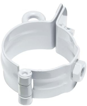 INEFA Rohrschelle mit Gewinde DN75 / 75mm, 25 Stück Weiß Fallrohrschelle verzinkt, Dachrinnenzubehör, einfache Montage, Made in Germany