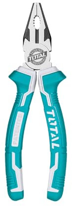 TOTAL - Universalzange | 160mm | Schneiden, halten, falten und drehen | Für Bau-, Reparatur- oder mechanische Arbeiten | Hergestellt aus Chrom-Vanadium | Griff aus Bimaterial