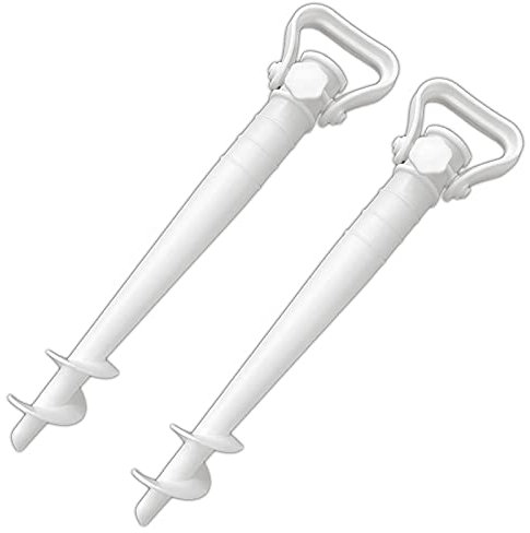 HAC24 2er Set Schirmständer mit Bodendübel Sonnenschirmständer Schirmhalter zum Eindrehen Universal Sonnenschirm Ständer Kunstsoff 20-37mm