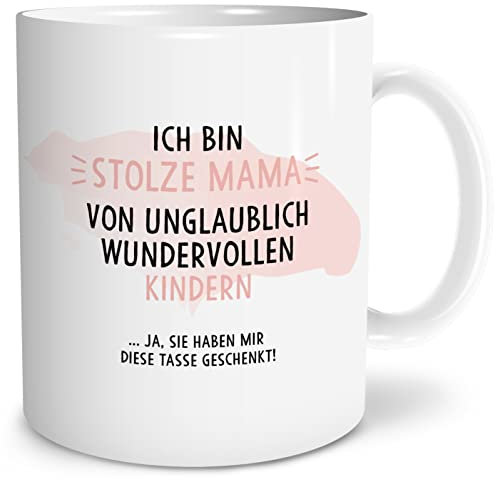 OWLBOOK® Geschenke für Mama zum Geburtstag | Mama Geburtstagsgeschenk für Mama | Mama Geschenk | Weihnachtsgeschenke für Mama | Stolze Mama | Keramik 300 ml