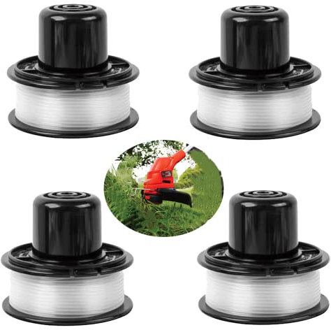 A6226 Bobine de fil compatible avec Black et Decker Coupe-herbe Automatique GL360 GL250 GL310 GL360SB avec 6m ligne, Bobine fil coupe bordure pour black et decker a6226 ST4400 ST4500 ST5000 (4pcs)