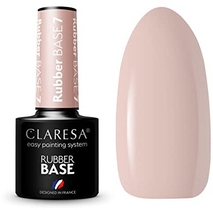 Claresa Base en caoutchouc 7 5 ml auto-modelant avec fibres de verre à utiliser soit pour les couvertures ou pour les étirements maximum de 1 cm