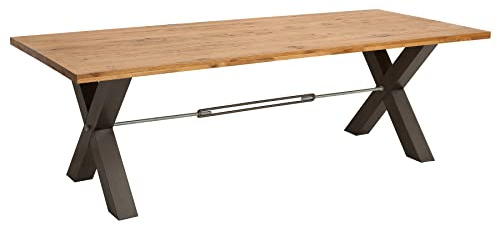 riess-ambiente.de Industrial Esstisch Thor 200cm Natur Wildeiche geölt Holztisch Esszimmertisch Eichentisch Konferenztisch
