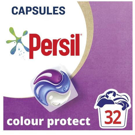 Persil 3 in 1 Colour Protect Laundry Washing Capsules keeps colours bright with recyclable, plastic-free box* 32 washes