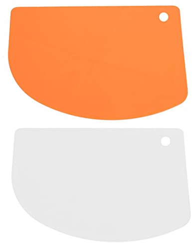 Tadipri Corne Patisserie Grattoir à Pâte Plastique Coupe pâte 2 Pcs Plastique Racloir Patisserie Spatules pour Pain Cuisine Pâtisserie Crêpes pour Pate Fromage Chocolat Grattoir à Pâte Pâtisserie