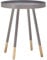 PREMZO Tray Top Round Coffee table Bed Sofa side End table tray with Exclusively Designed Retro Spindle tow tone Legs Solid Fir Wood For Bedroom Living Room Home office (GREY)