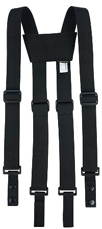 KUNN Taktische Hosenträger, Polizei-Gürtel, Geschirr für Herren, 3,8 cm, verstellbarer Werkzeuggürtel, Hosenträger mit 4 Schlaufenbefestigungen, Schwarz