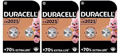 6X Duracell CR 2025 (3 Blister Da 2 Batterie) 6 pile (CR 2025)