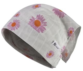 Sterntaler Kinder Kopftuch Blume für Mädchen - Weiches Kopftuch Kinderaus Baumwolle mit Viskoseanteil - Sommermütze Kinder mit Blumenmuster - Ideal als Kopftuch für Kinder - blassgrün, 51