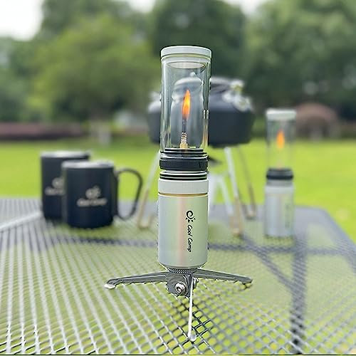 Outdoor Camping Gas Lamp, Fuel Lanterns, Camping Candlelight with Canister Kit, Outdoor Gas Burner Tent Lamp